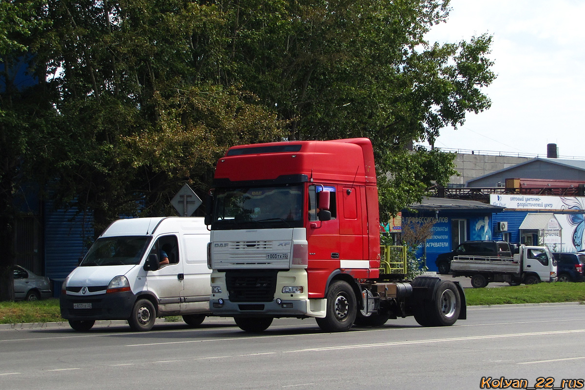 Алтайский край, № Т 003 ТХ 22 — DAF XF95 FT