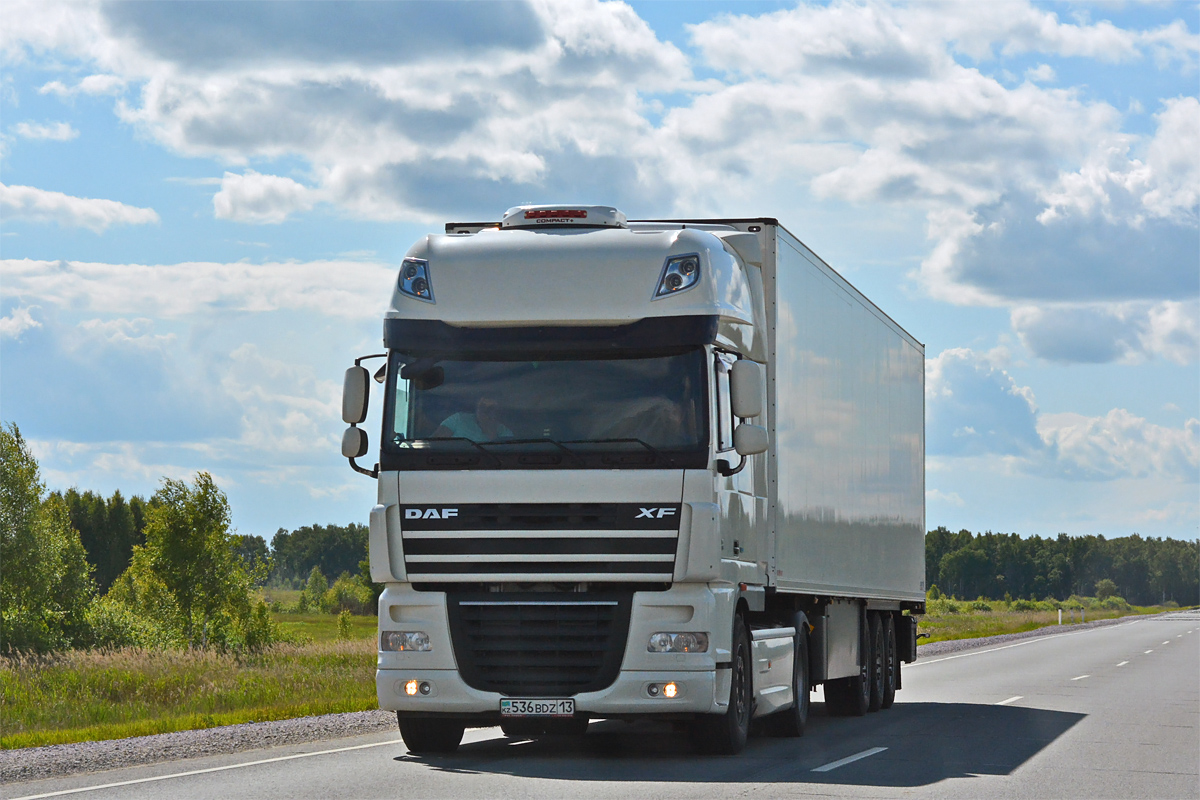 Туркестанская область, № 536 BDZ 13 — DAF XF105 FT