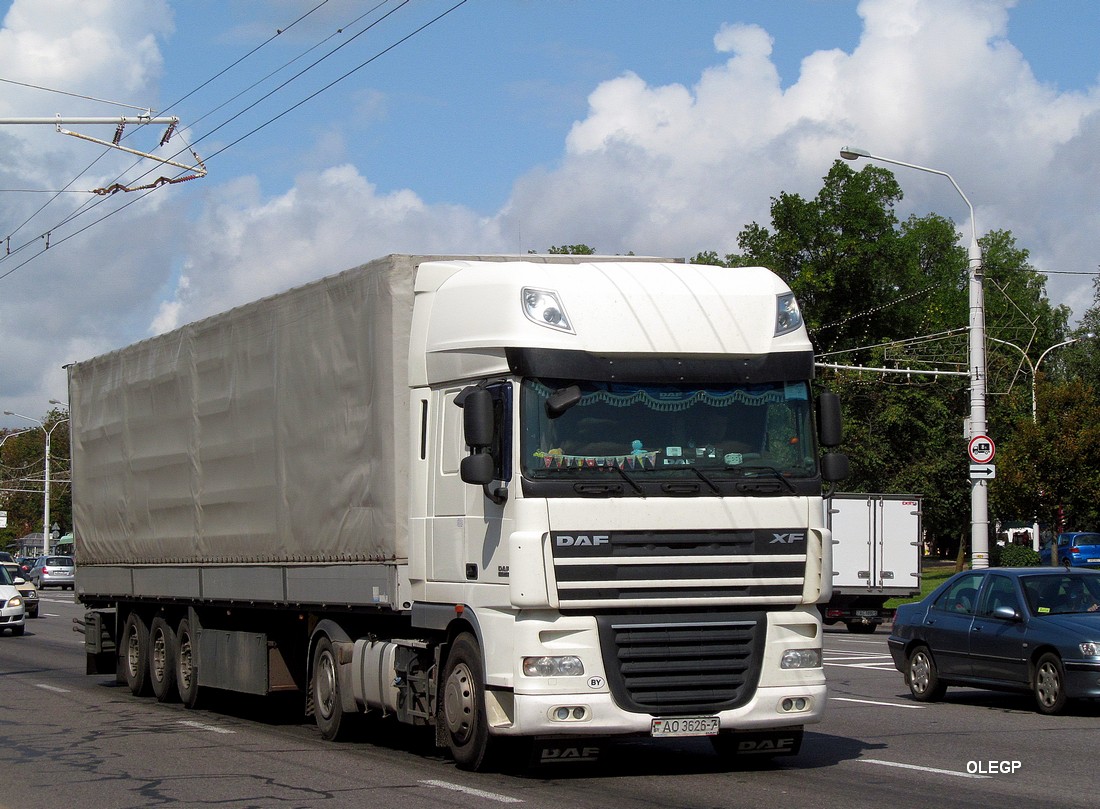 Минск, № АО 3626-7 — DAF XF105 FT