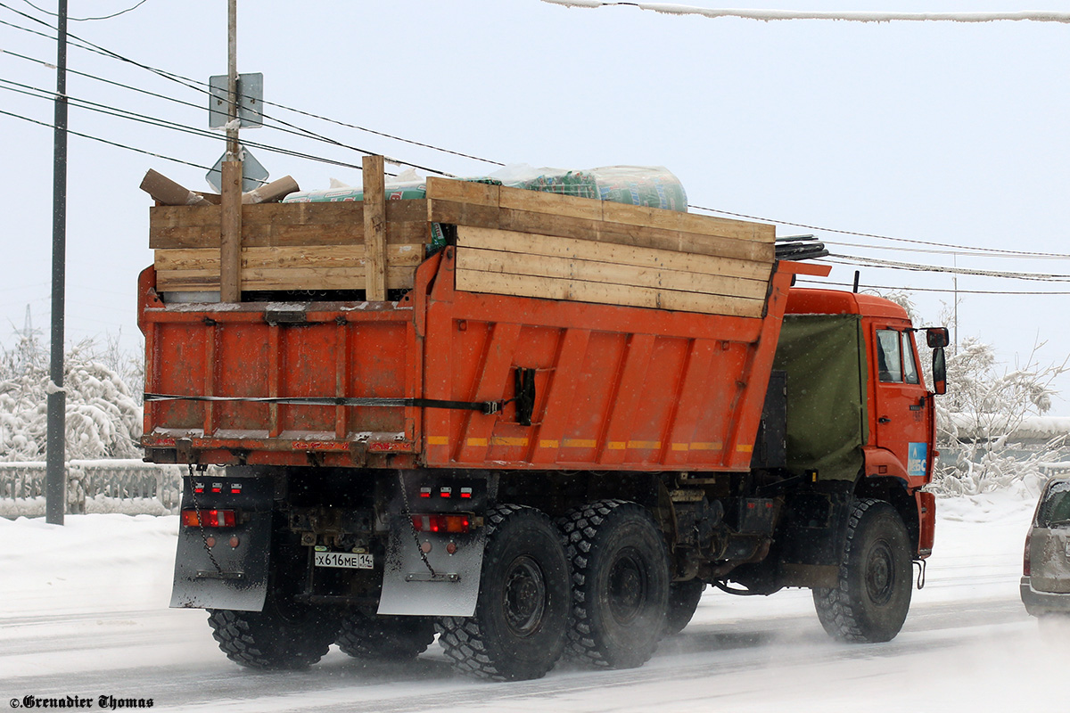 Саха (Якутия), № Х 616 МЕ 14 — КамАЗ-65222 [652220]