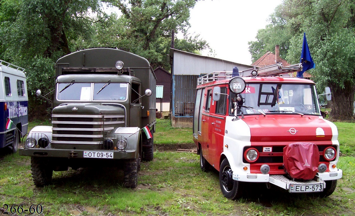 Венгрия, № OT 09-54 — Csepel D-344; Венгрия, № ELP-573 — Opel Blitz; Венгрия — II. Nemzetközi Ikarus, Csepel és Veteránjármű Találkozó, Polgár (2009)