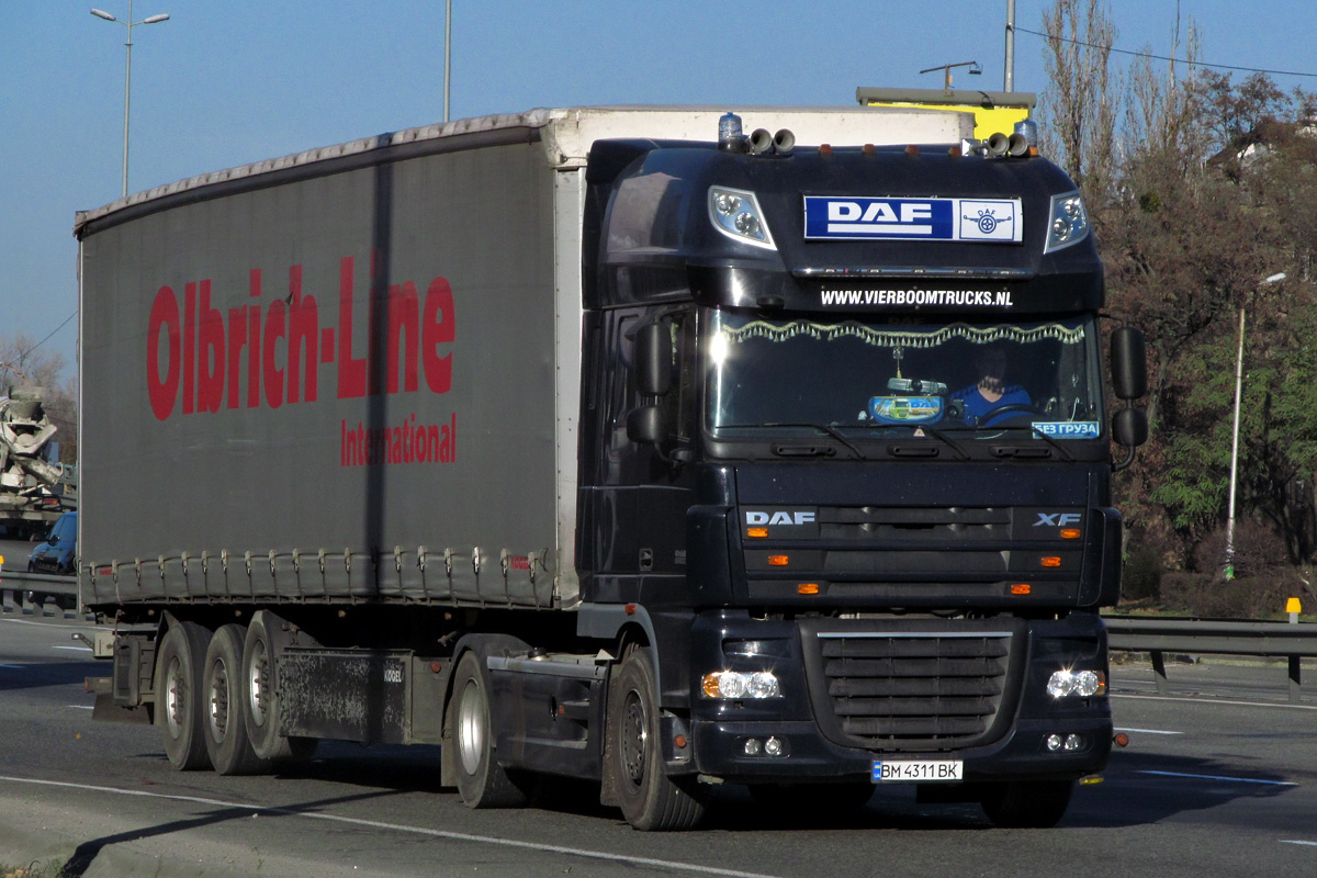 Сумская область, № ВМ 4311 ВК — DAF XF105 FT