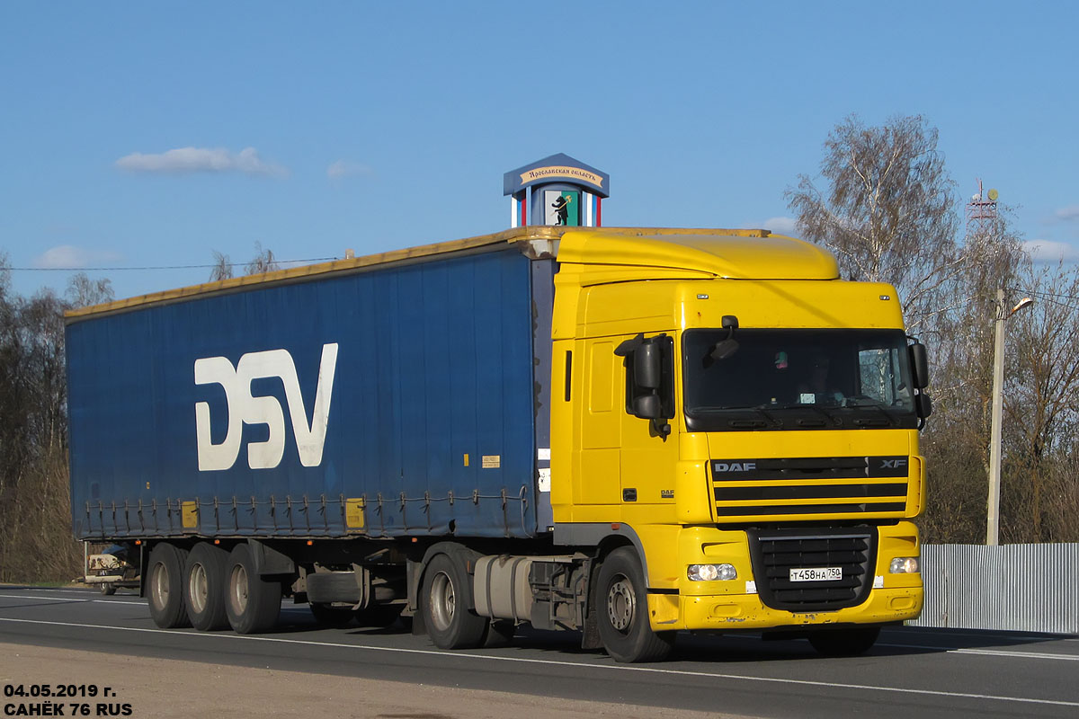 Московская область, № Т 458 НА 750 — DAF XF105 FT