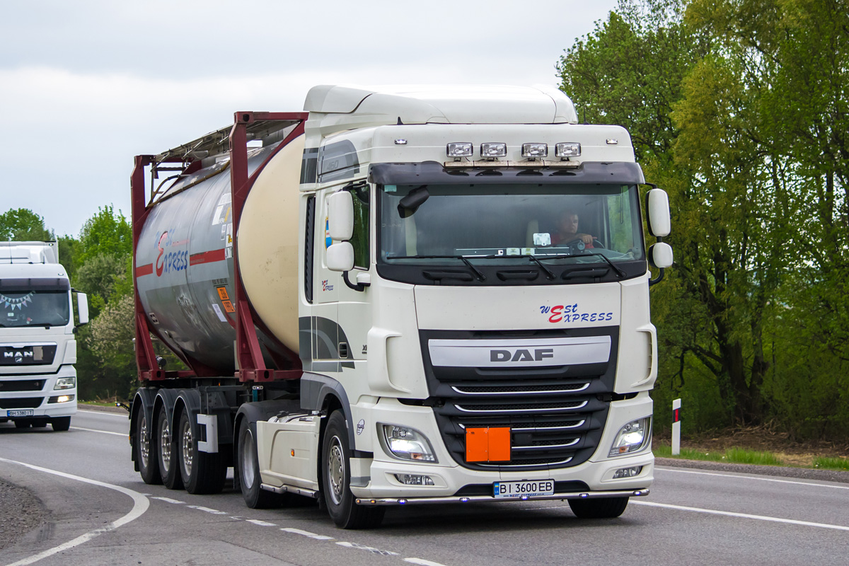 Полтавская область, № ВІ 3600 ЕВ — DAF XF Euro6 FT