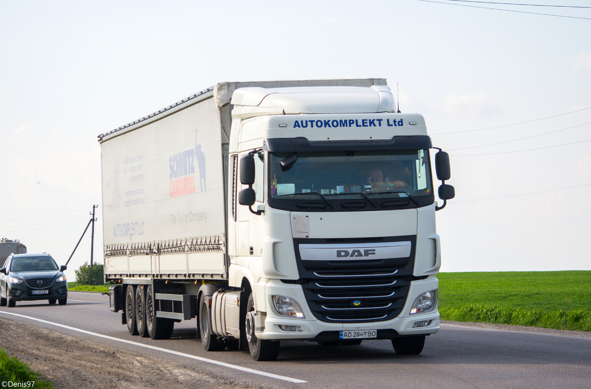 Закарпатская область, № АО 2849 ВО — DAF XF Euro6 FT