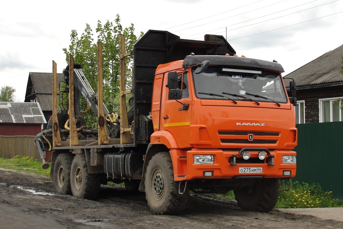 Костромская область, № О 275 НМ 44 — КамАЗ-43118-50