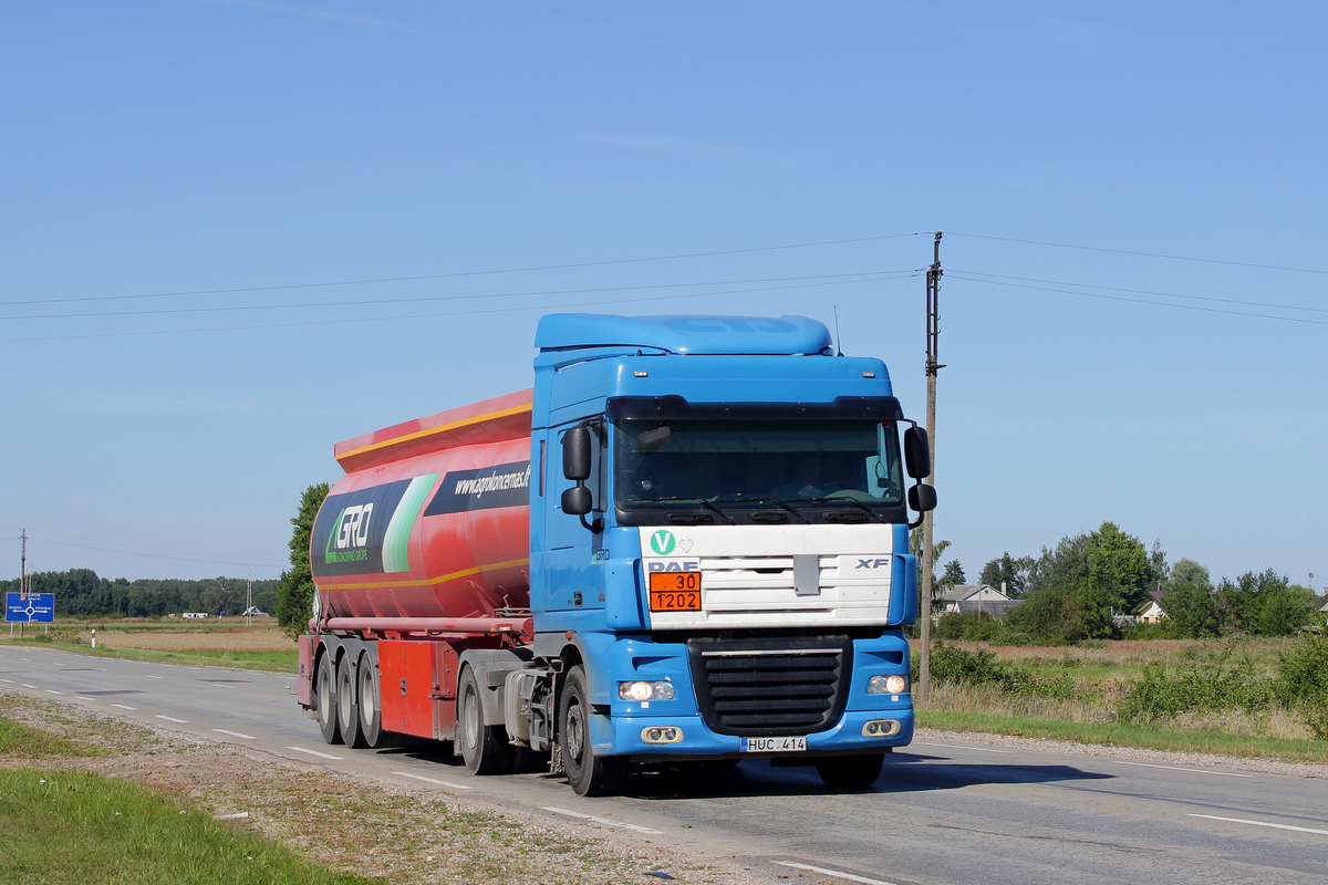 Литва, № HUC 414 — DAF XF105 FT