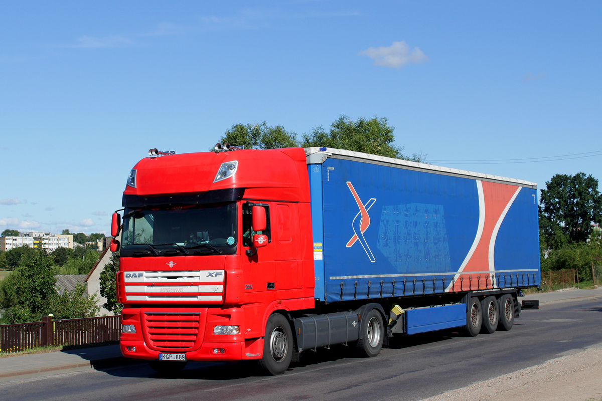 Литва, № KGP 889 — DAF XF105 FT