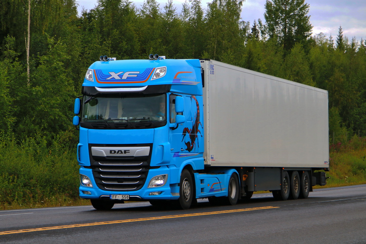 Латвия, № FF-558 — DAF XF Euro6 FT