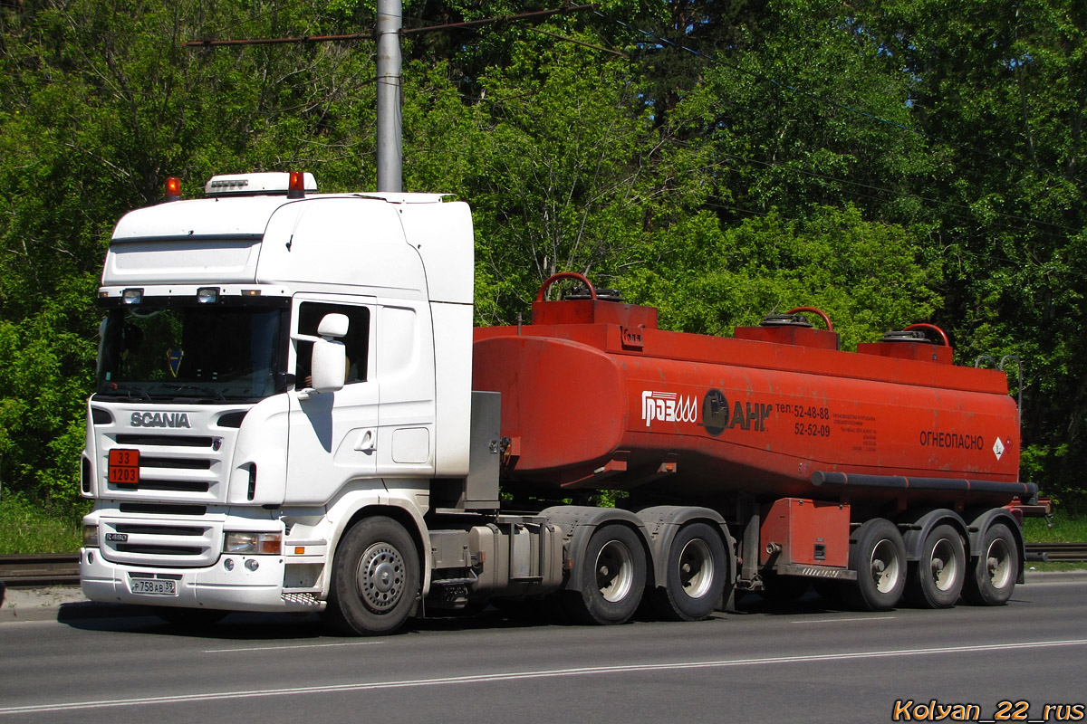 Алтайский край, № Р 758 АВ 39 — Scania ('2004, общая модель)