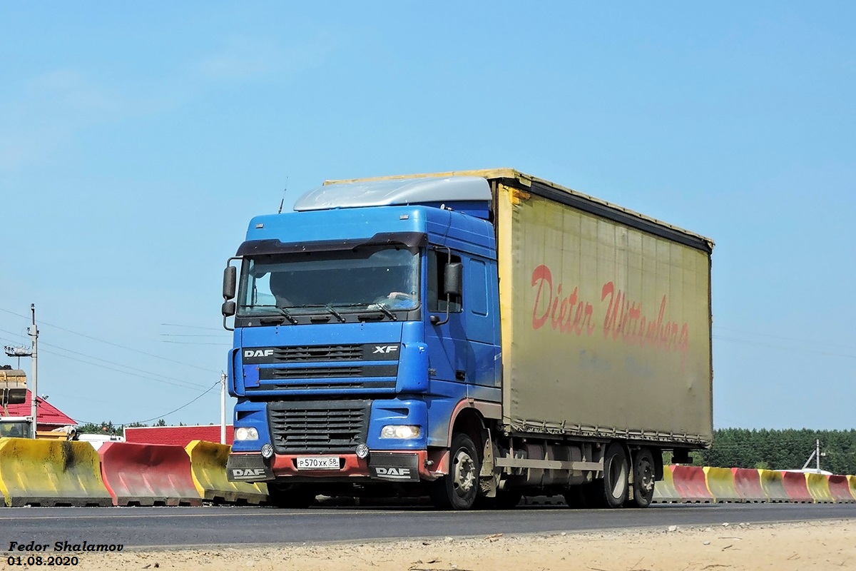 Пензенская область, № Р 570 ХК 58 — DAF XF95 FAR