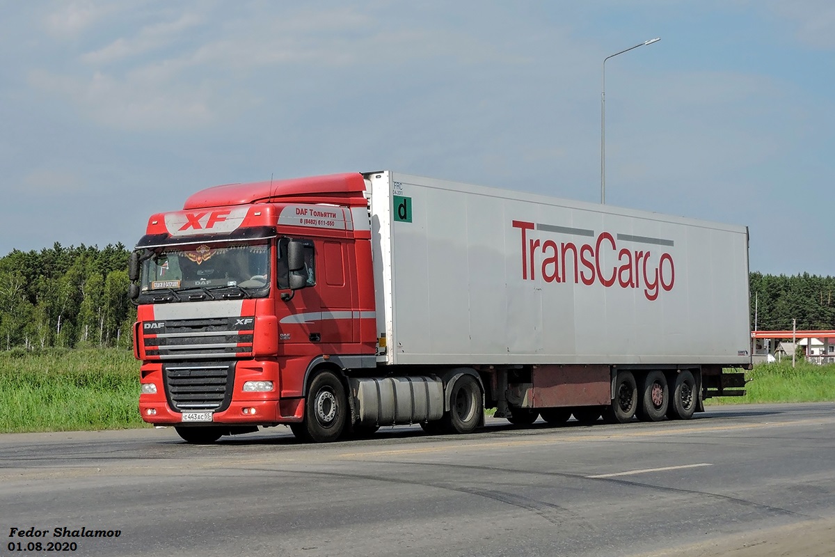 Омская область, № С 443 АС 55 — DAF XF105 FT