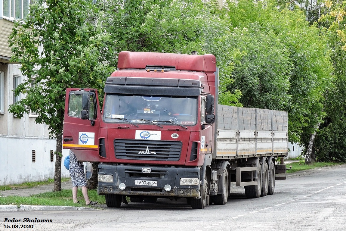 Курганская область, № Е 603 ММ 45 — МАЗ-5440A9