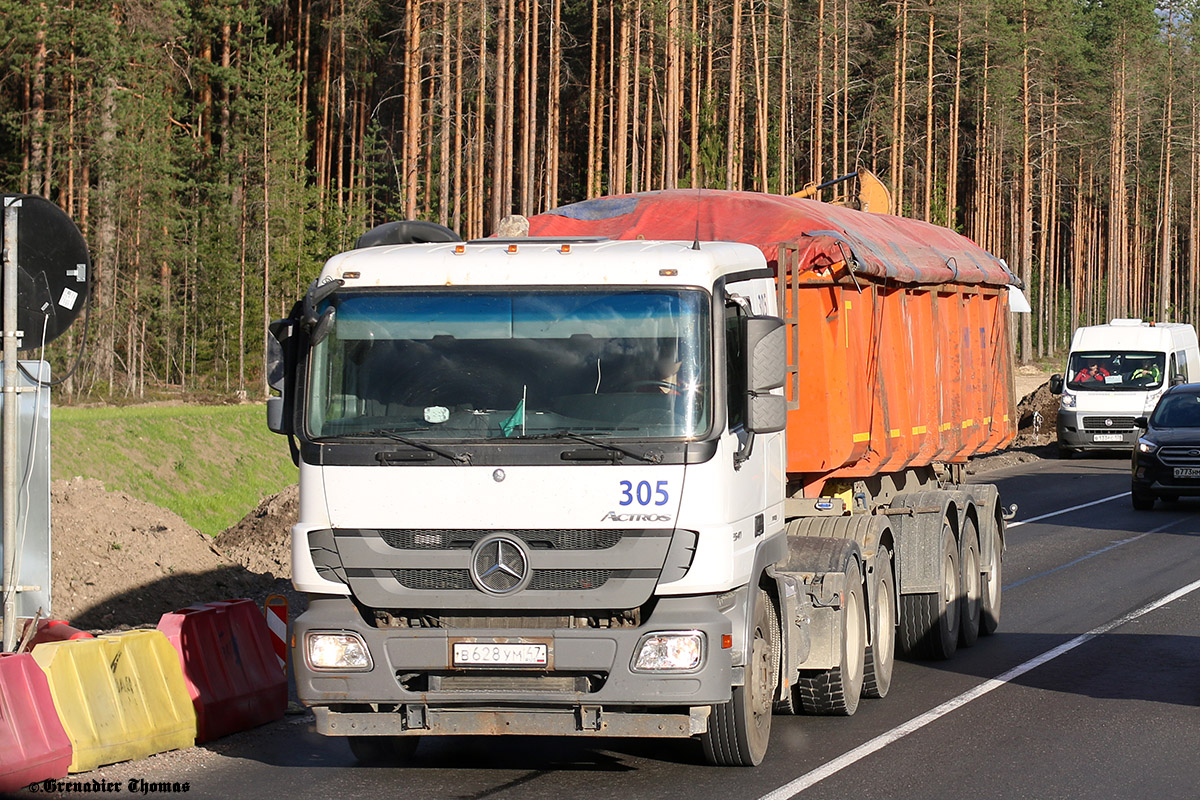 Ленинградская область, № В 628 УМ 47 — Mercedes-Benz Actros ('2009)