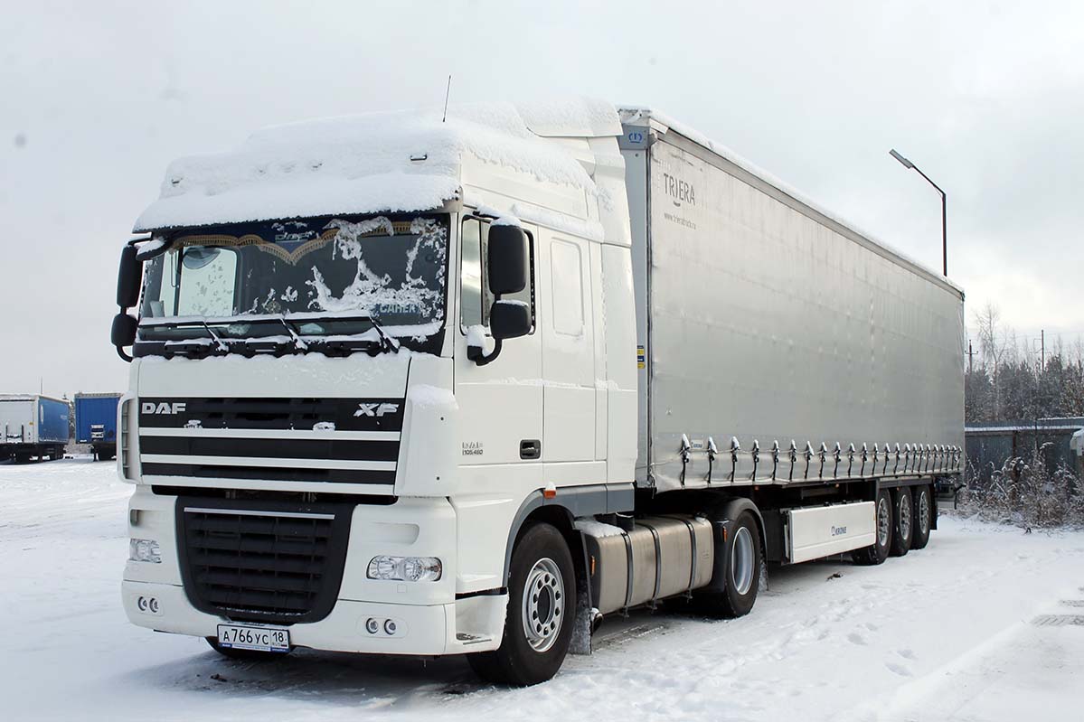 Удмуртия, № А 766 УС 18 — DAF XF105 FT