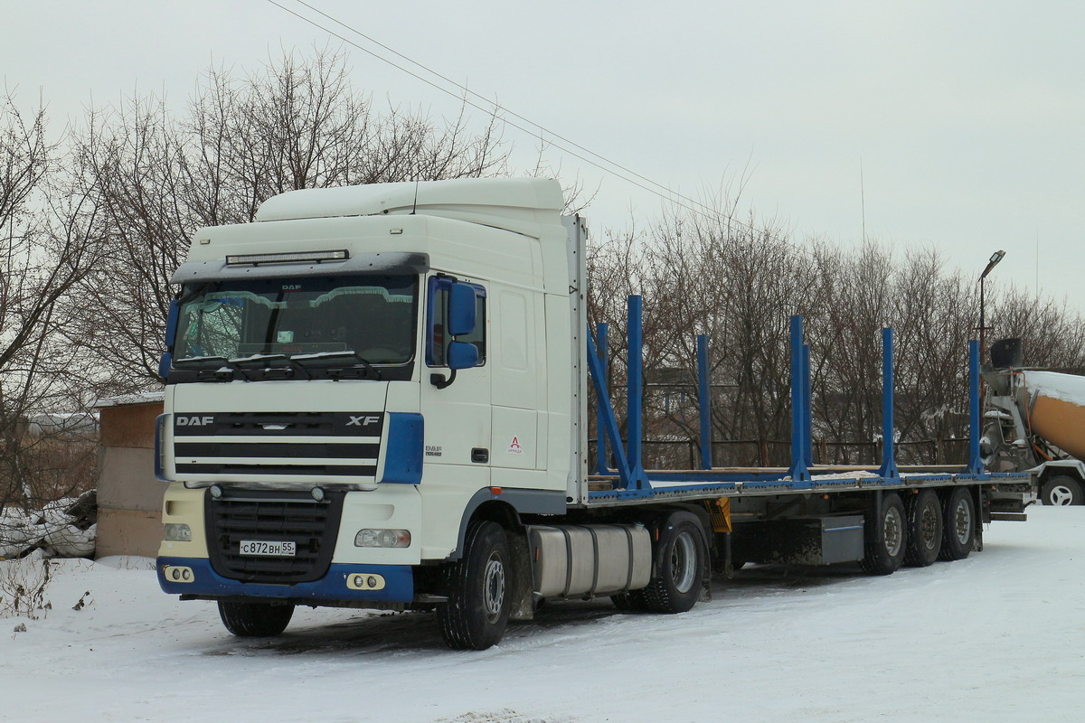 Омская область, № С 872 ВН 55 — DAF XF105 FT