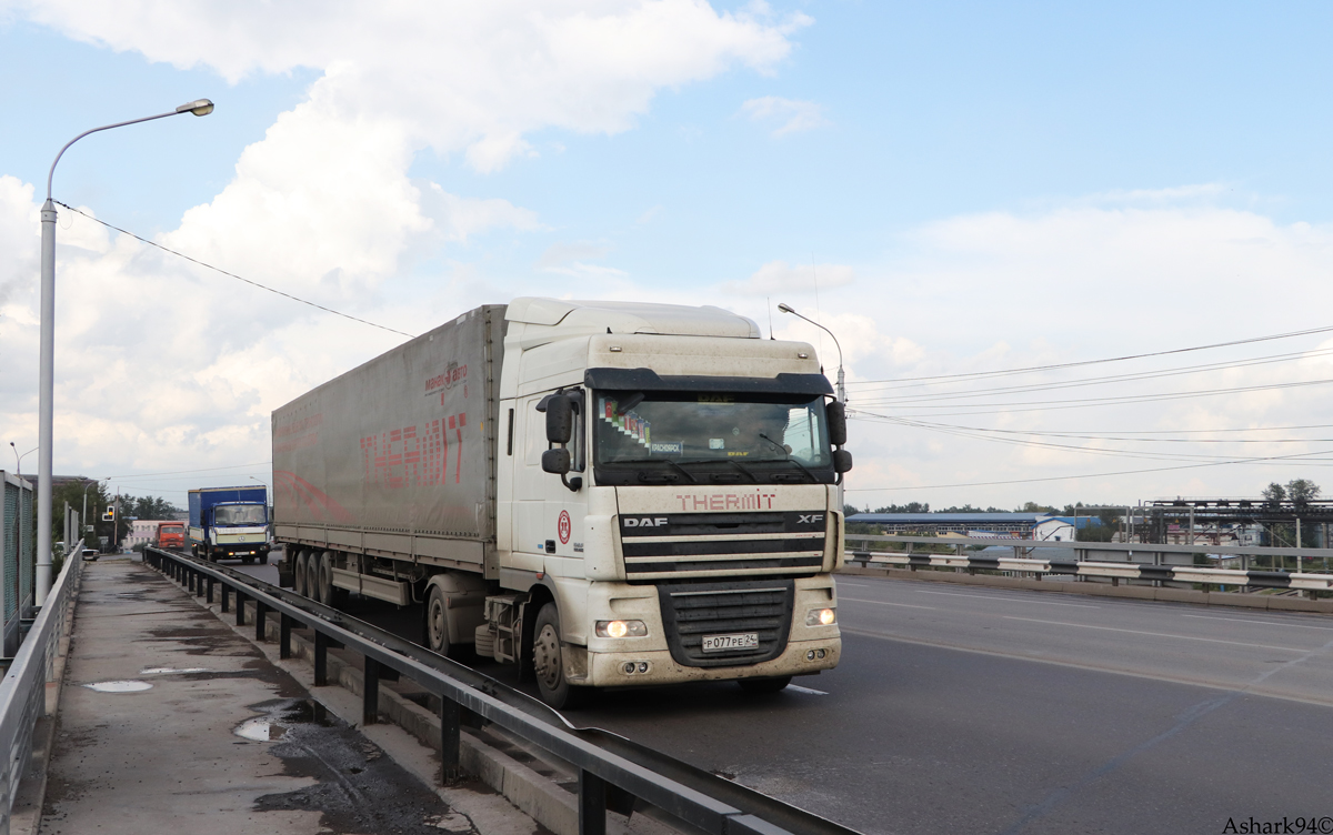 Красноярский край, № Р 077 РЕ 24 — DAF XF105 FT