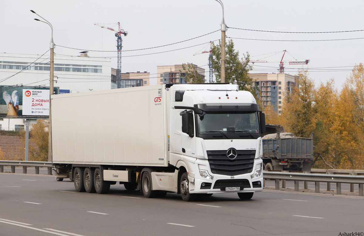 Красноярский край, № О 143 ОТ 124 — Mercedes-Benz Actros '18 1845 [Z9M]