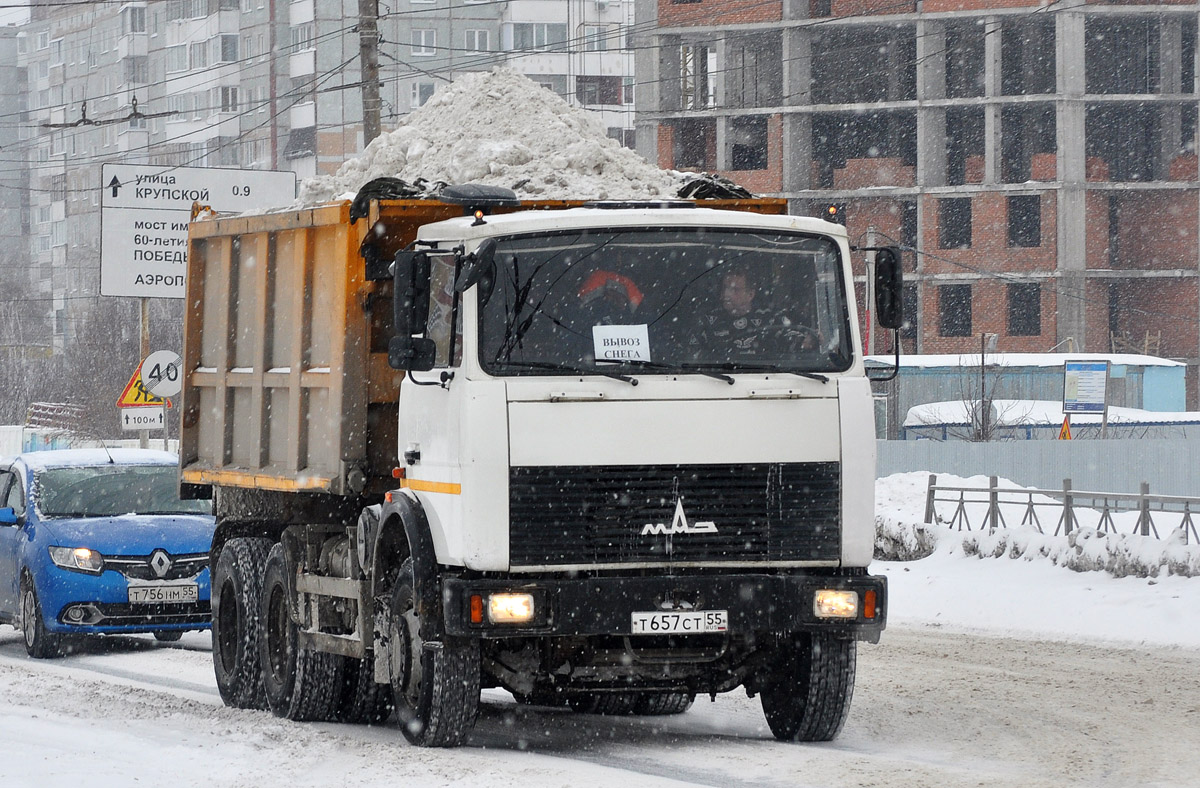 Омская область, № Т 657 СТ 55 — МАЗ-5516X5