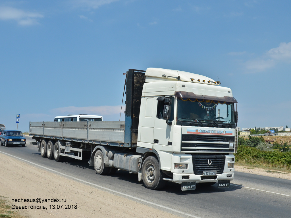 Севастополь, № А 934 АМ 92 — DAF 95XF FT