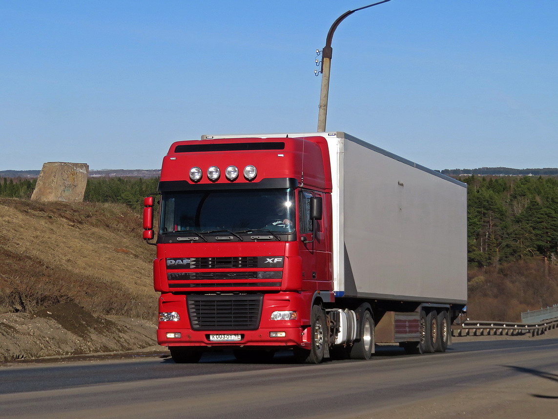 Свердловская область, № К 003 ОТ 96 — DAF XF95 FT