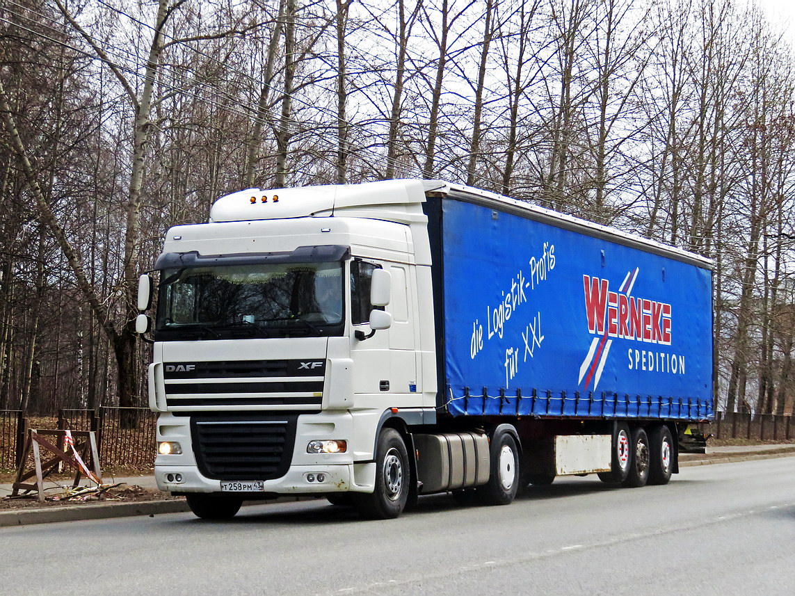 Кировская область, № Т 258 РМ 43 — DAF XF105 FT