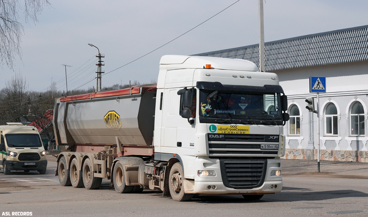 Псковская область, № К 518 КС 60 — DAF XF105 FT