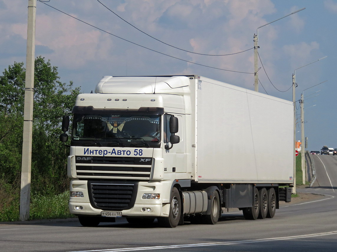 Пензенская область, № Р 456 ХХ 58 — DAF XF105 FT