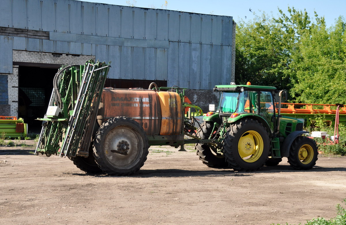 Рязанская область, № (62) Б/Н СТ 0087 — John Deere 6D (общая модель); Прицепы сельскохозяйственные — Опрыскиватели прицепные (общая)