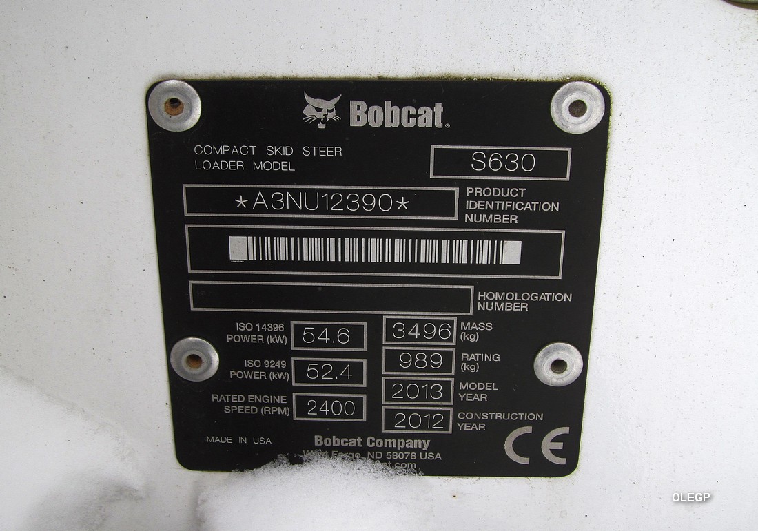 Витебская область, № ВВ-2 4346 — Bobcat S630