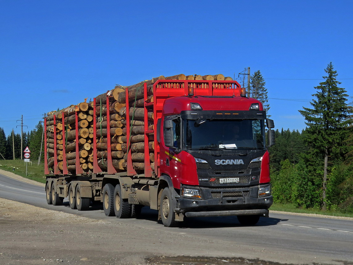 Кировская область, № А 831 ТО 43 — Scania ('2016) G500