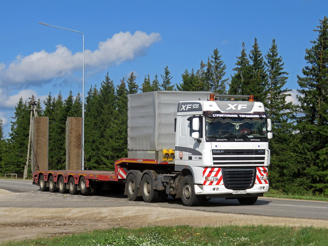 Кировская область, № Т 807 НО 43 — DAF XF105 FTT