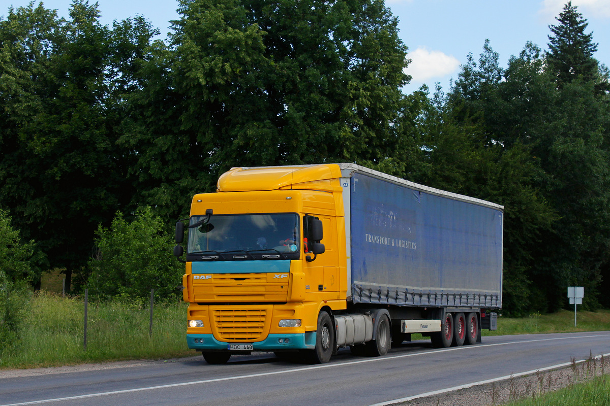 Литва, № HDC 443 — DAF XF105 FT