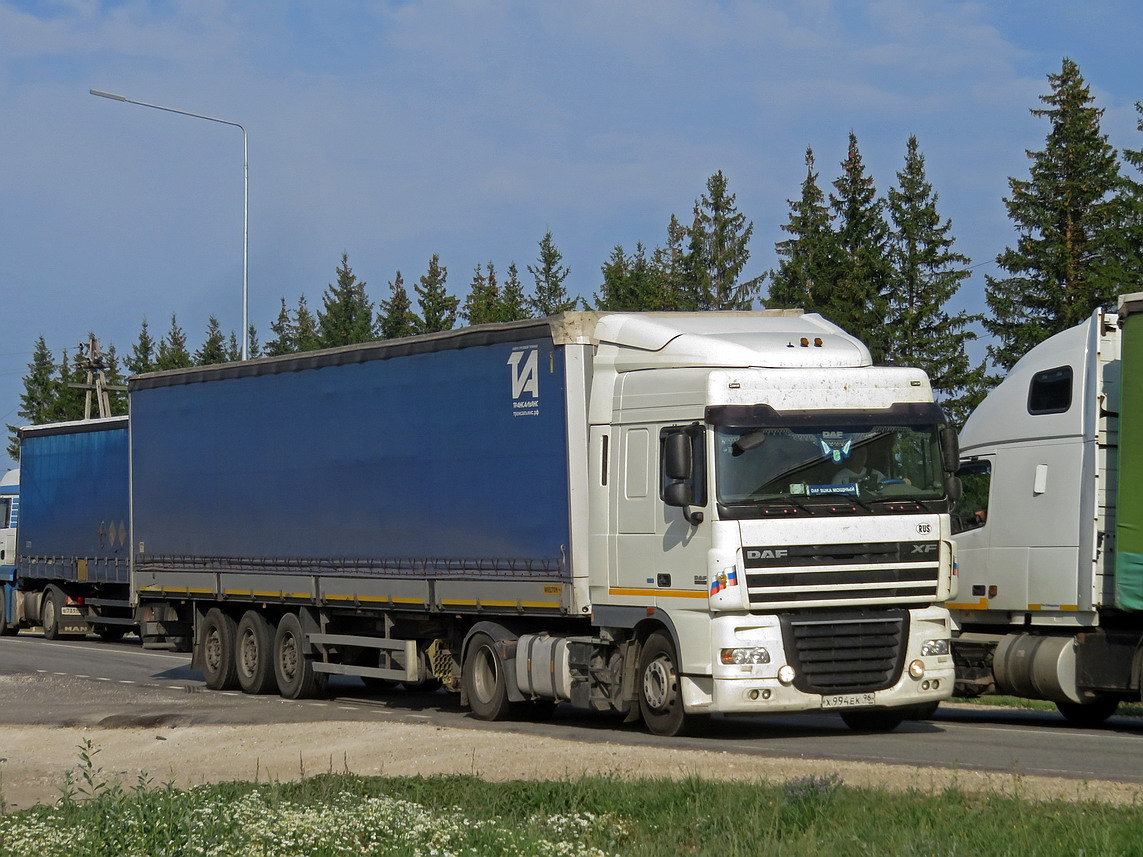 Свердловская область, № Х 994 ЕК 96 — DAF XF105 FT