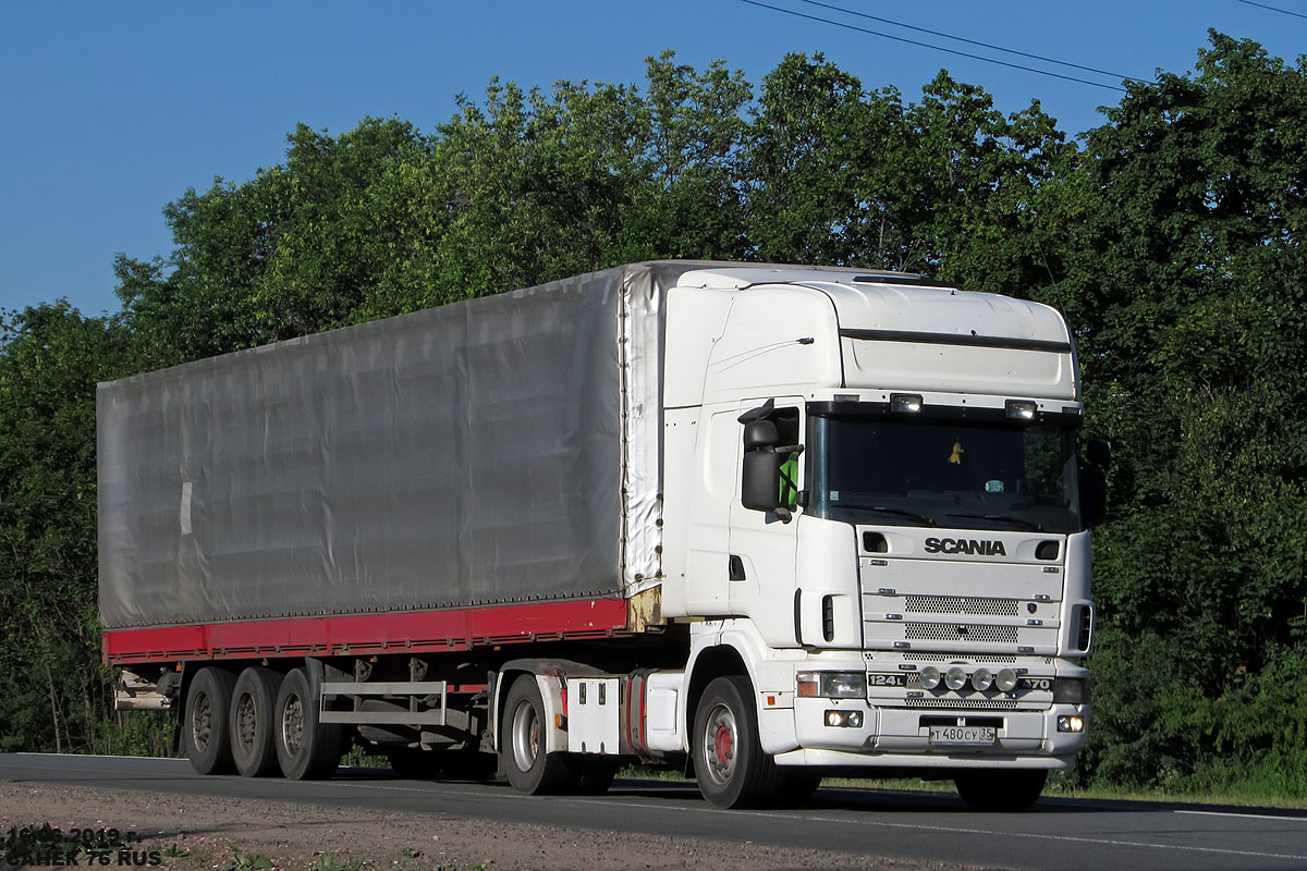 Вологодская область, № Т 480 СУ 35 — Scania ('1996) R124L