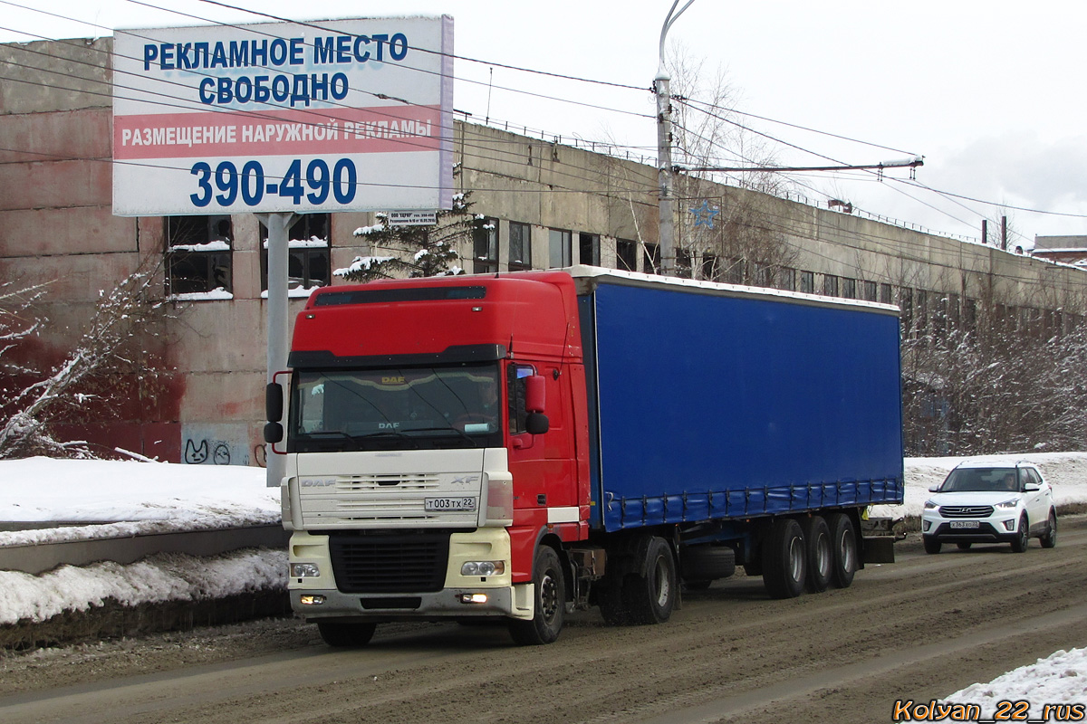 Алтайский край, № Т 003 ТХ 22 — DAF XF95 FT