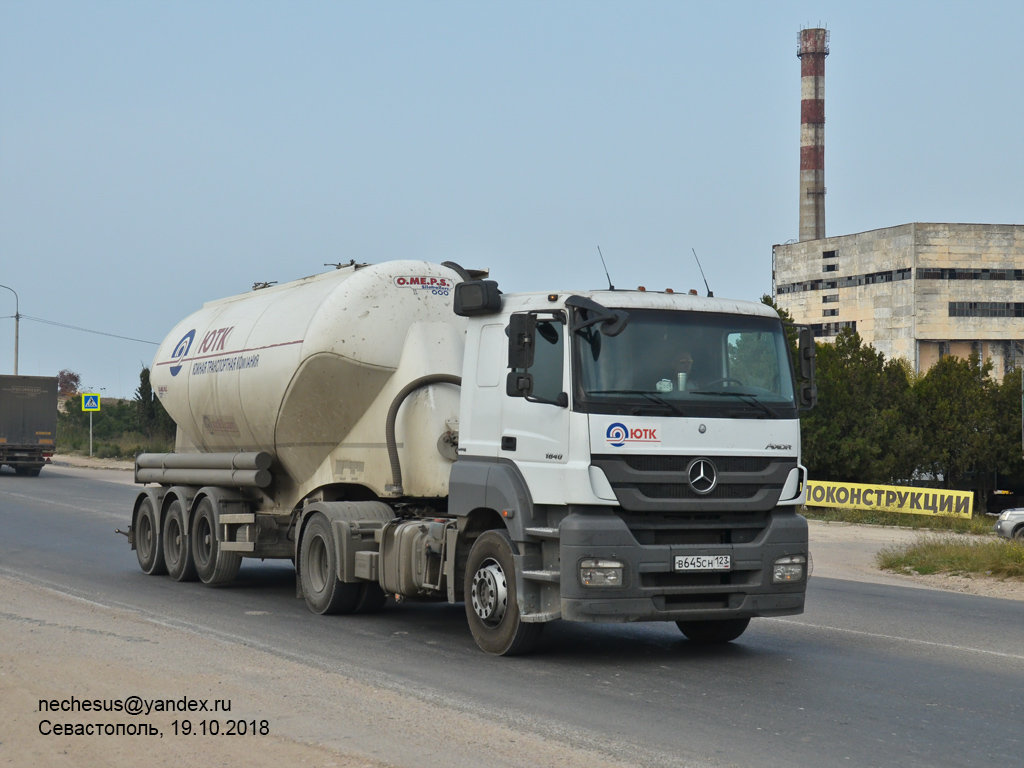 Краснодарский край, № В 645 СН 123 — Mercedes-Benz Axor 1840 [Z9M]