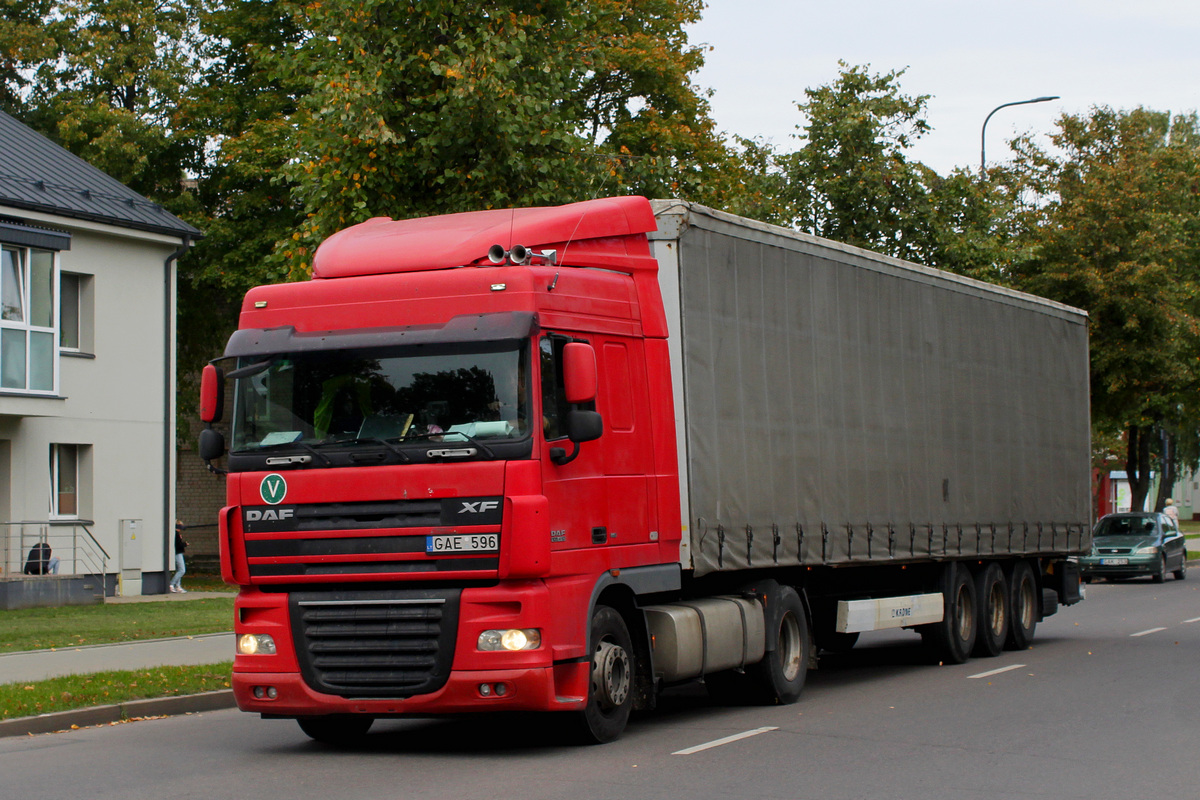 Литва, № GAE 596 — DAF XF105 FT