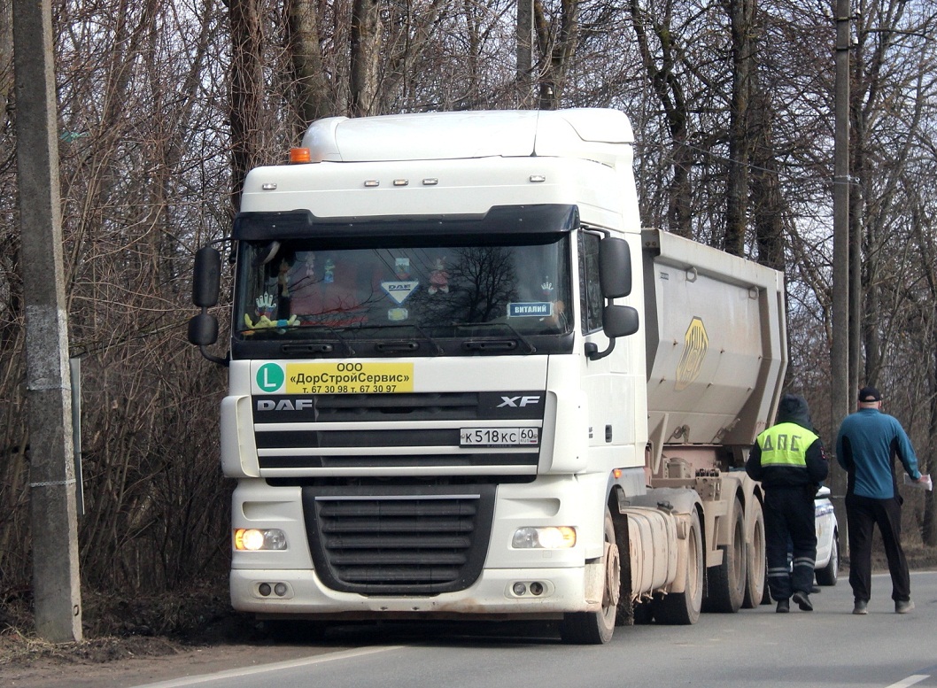 Псковская область, № К 518 КС 60 — DAF XF105 FT