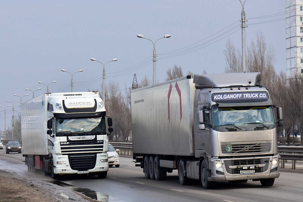 Азербайджан, № 99-UN-820 — DAF XF105 FT; Саратовская область, № А 212 ХО 164 — Volvo ('2008) FH.440