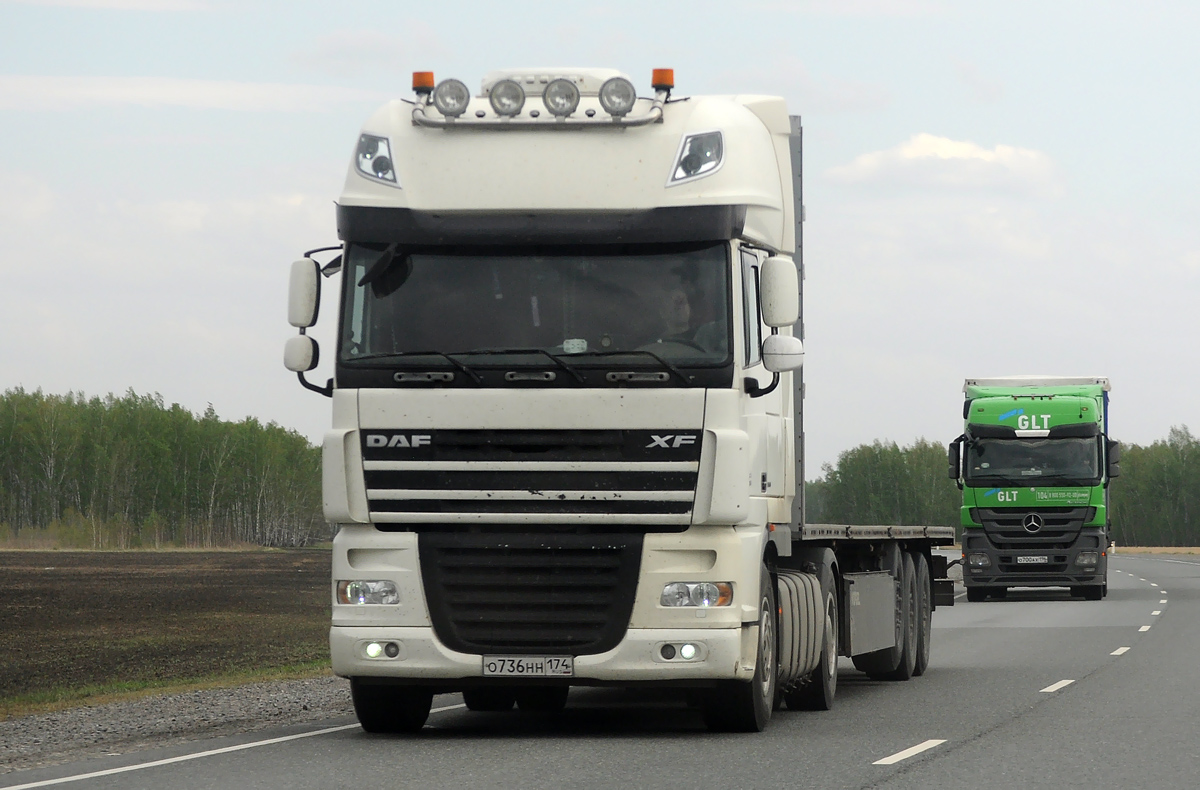 Челябинская область, № О 736 НН 174 — DAF XF105 FT