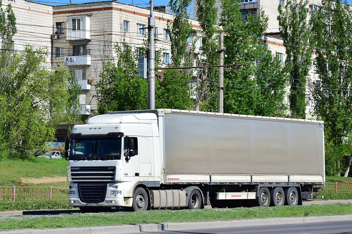 Волгоградская область, № В 740 ХС 134 — DAF XF105 FT