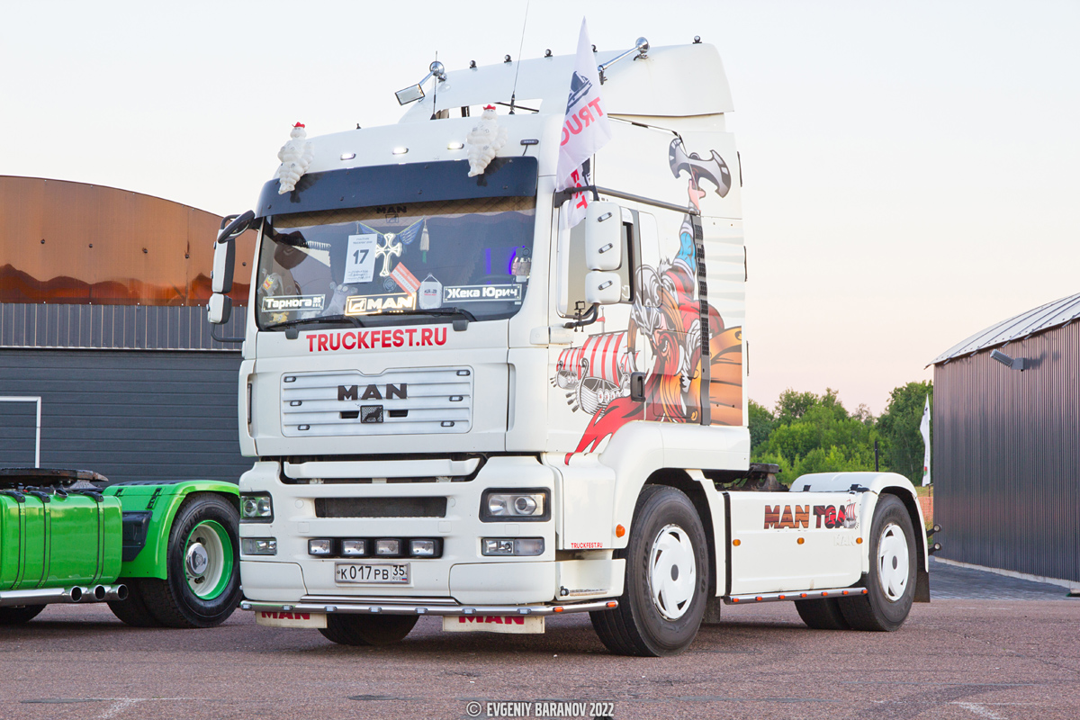 Вологодская область, № К 017 РВ 35 — MAN TGA 18.390; Московская область — Фестиваль Truckfest 2022 — июнь