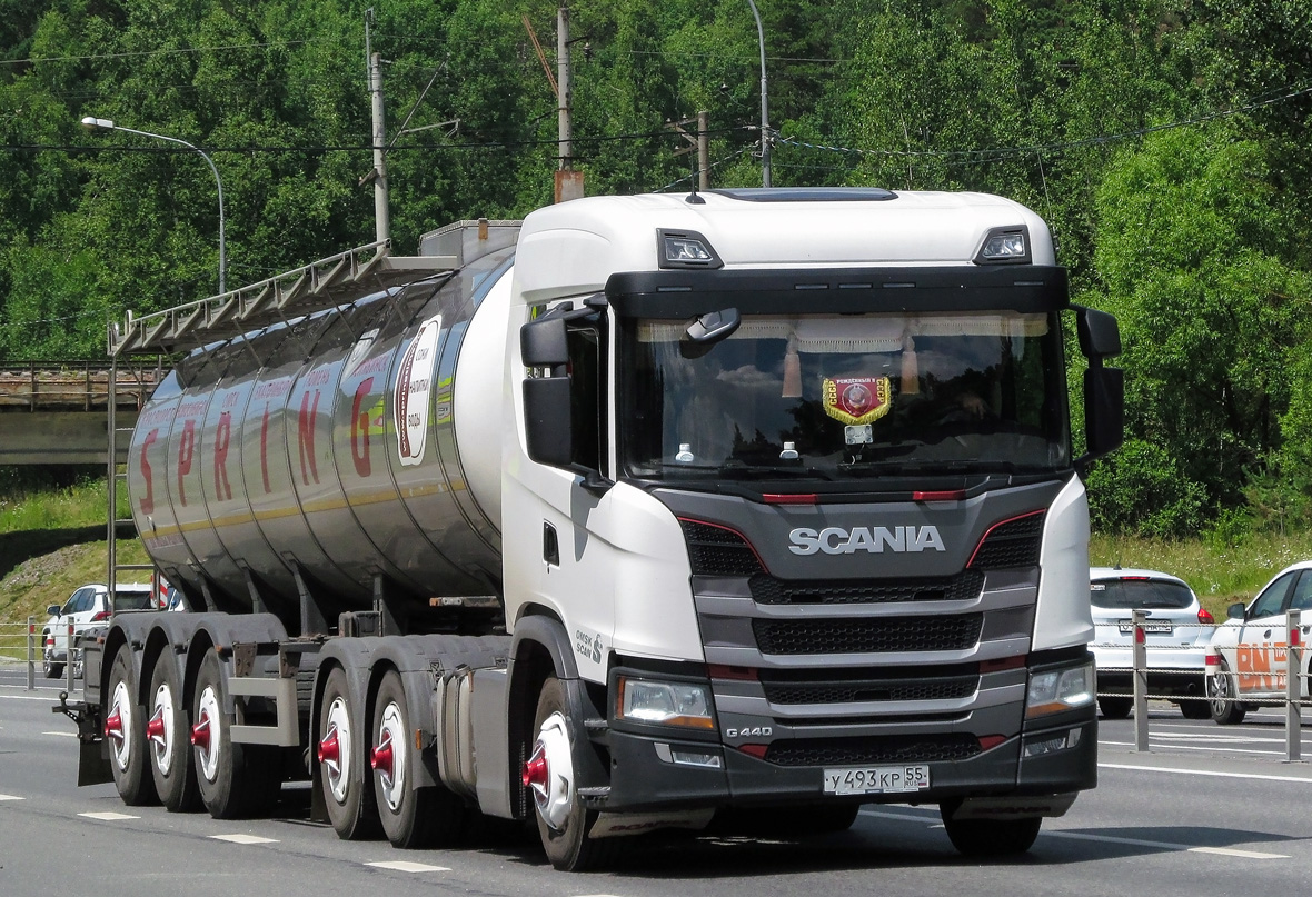 Омская область, № У 493 КР 55 — Scania ('2016) G440