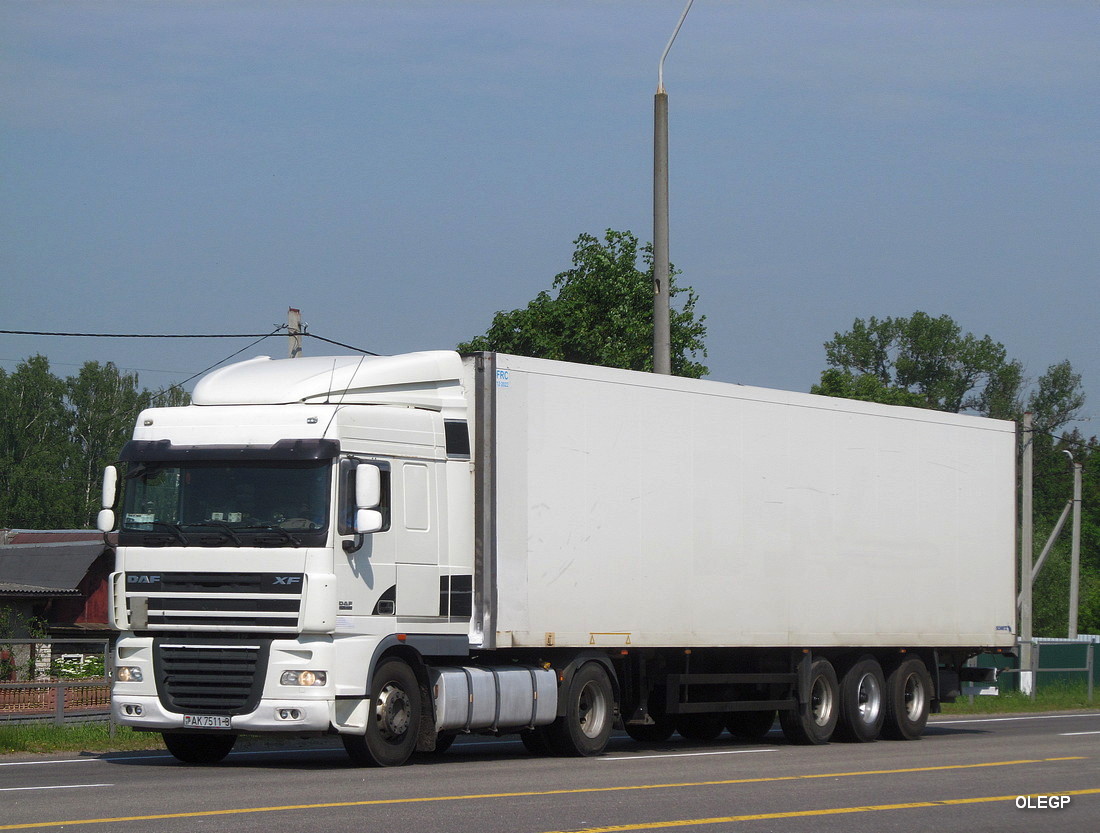 Гомельская область, № АК 7511-3 — DAF XF105 FT