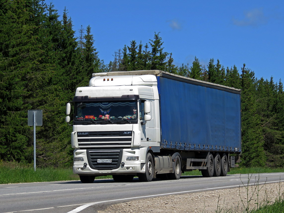 Кировская область, № Н 722 ОМ 43 — DAF XF105 FT