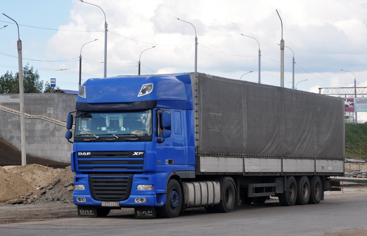 Псковская область, № Т 670 КА 60 — DAF XF105 FT