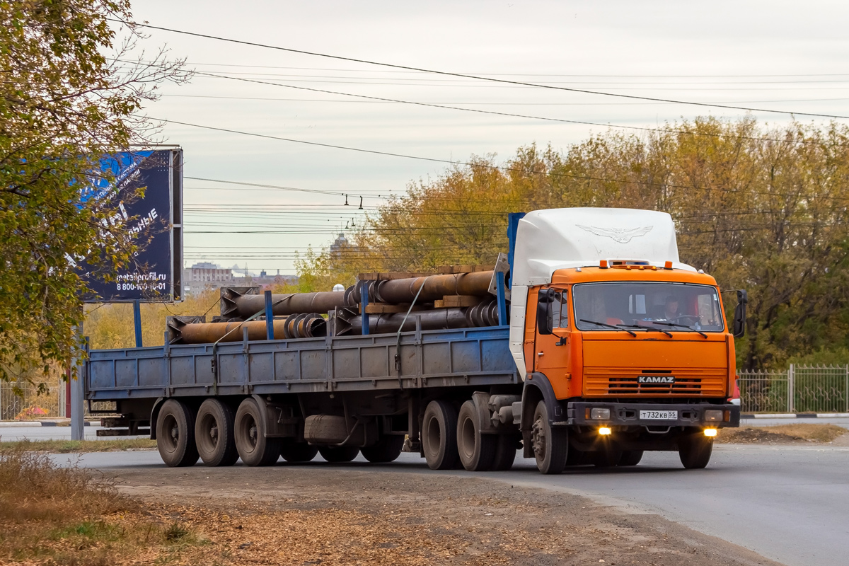 Омская область, № Т 732 КВ 55 — КамАЗ-5410