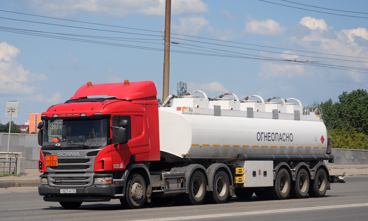 Омская область, № У 827 АР 55 — Scania ('2011) P400