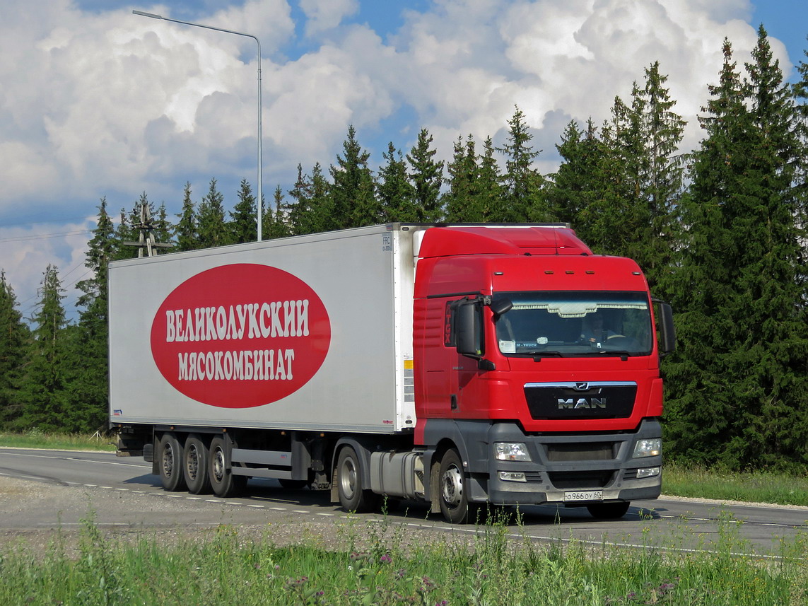 Псковская область, № О 966 ОУ 60 — MAN TGX ('2007) 18.440